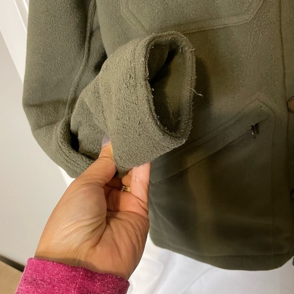Land’s End Olive green men’s button up jacket. - Picture 4 of 7